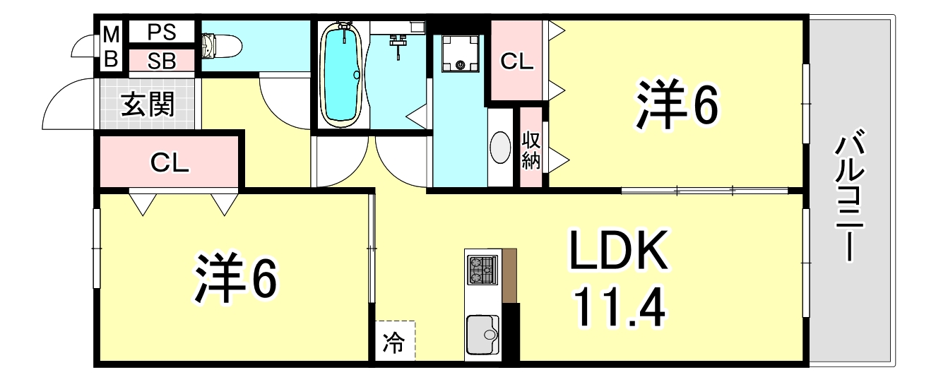 LaLa FUKUDAの間取り写真