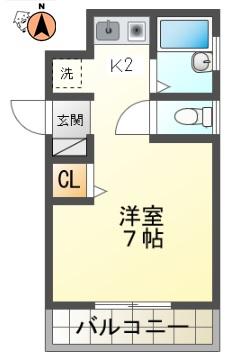 ＪＲ徳島線 蔵本駅 徒歩5分 3階建 築30年の間取り写真