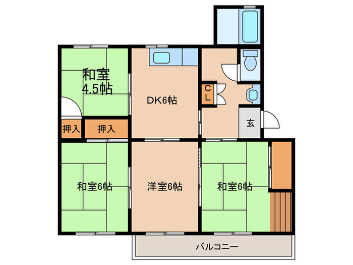 公社清和台住宅16号棟の間取り写真