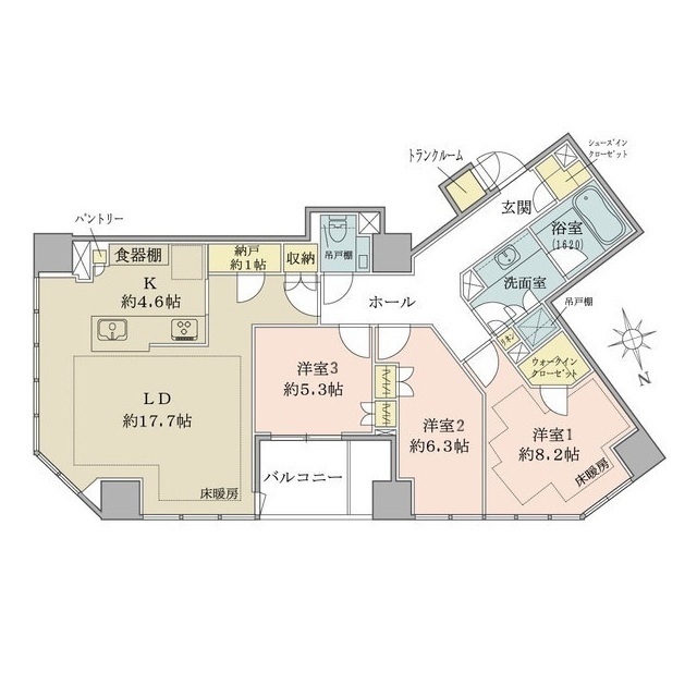 Brillia一番町 ブリリア一番町の間取り写真
