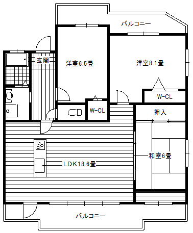 ＪＲ豊肥本線 東海学園前駅 徒歩22分 5階建 築17年の間取り写真
