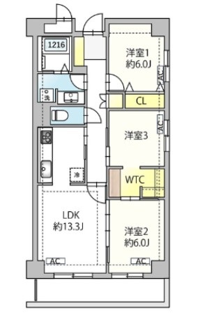 東雪谷マンションの間取り写真