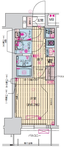 プレサンス扇町駅前の間取り写真