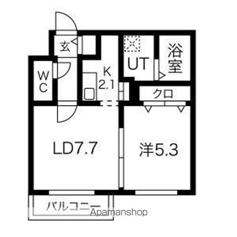 Rose Wood NAKANOSHIMAの間取り写真