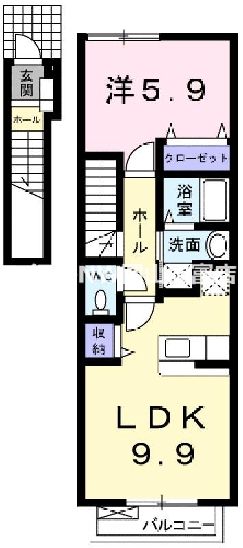 グリーンビレッジB棟の間取り写真