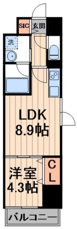 LA BELJOUR 錦糸町の間取り写真