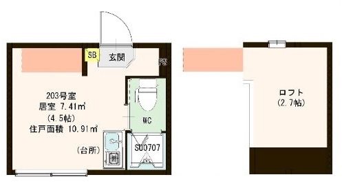 Latte池袋本町の間取り写真