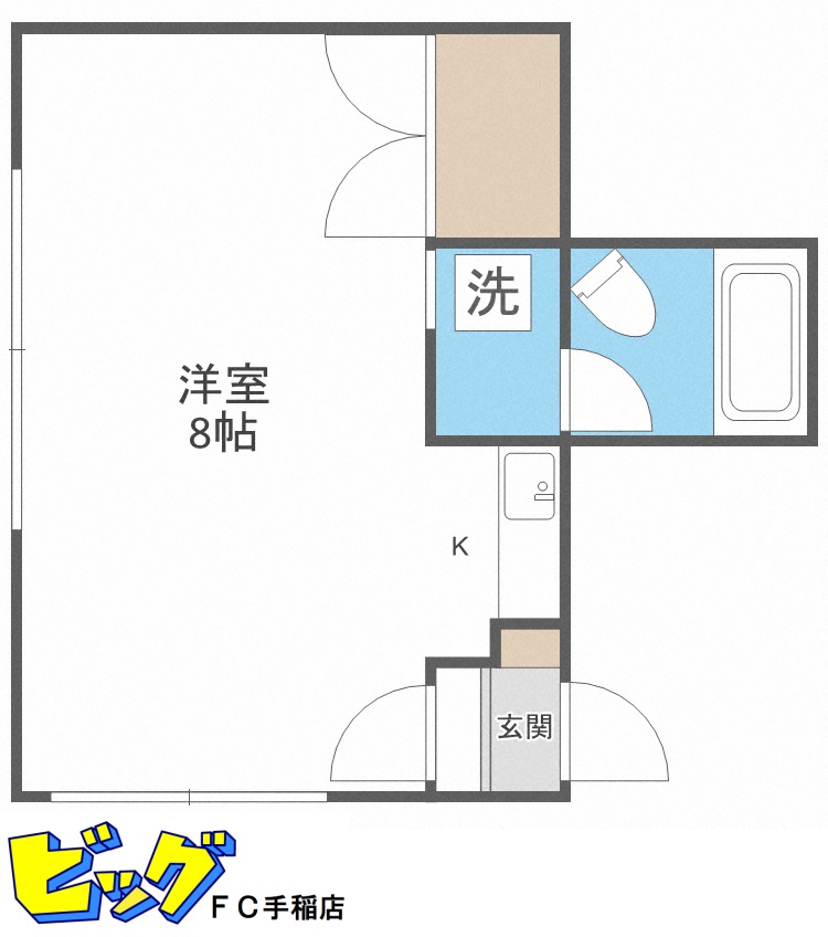 【札幌市手稲区前田七条のアパートの間取り】