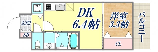 ディームス塚本の間取り