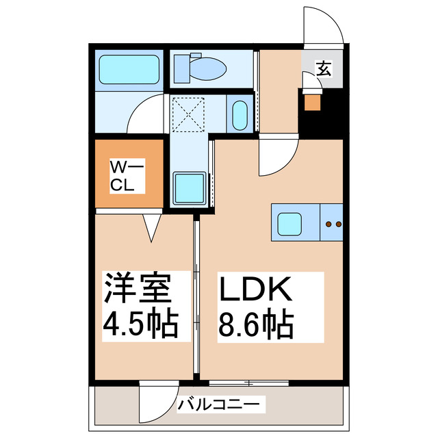 合志市須屋のアパートの間取り