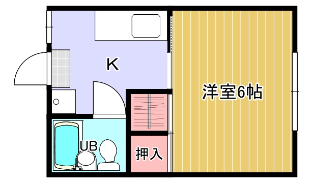 広島市安佐南区祇園のアパートの間取り