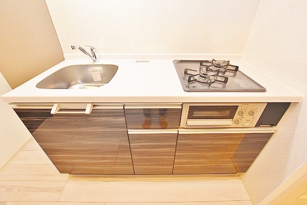 キッチン　★２口ガスシステムキッチン(グリル付)★