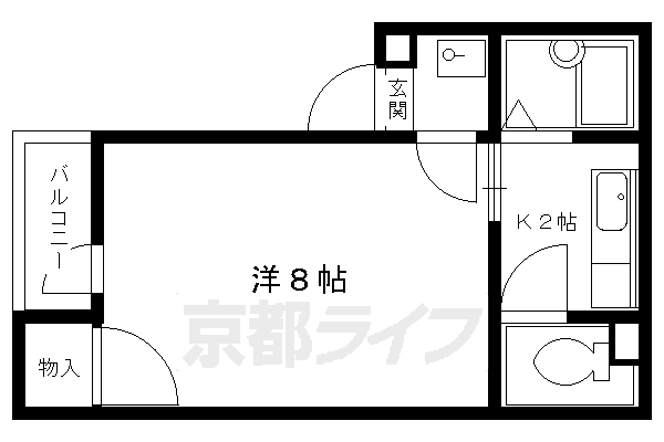 京都市上京区米屋町のマンションの間取り