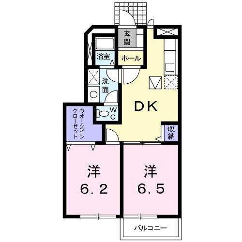 【伊勢市下野町のアパートの間取り】