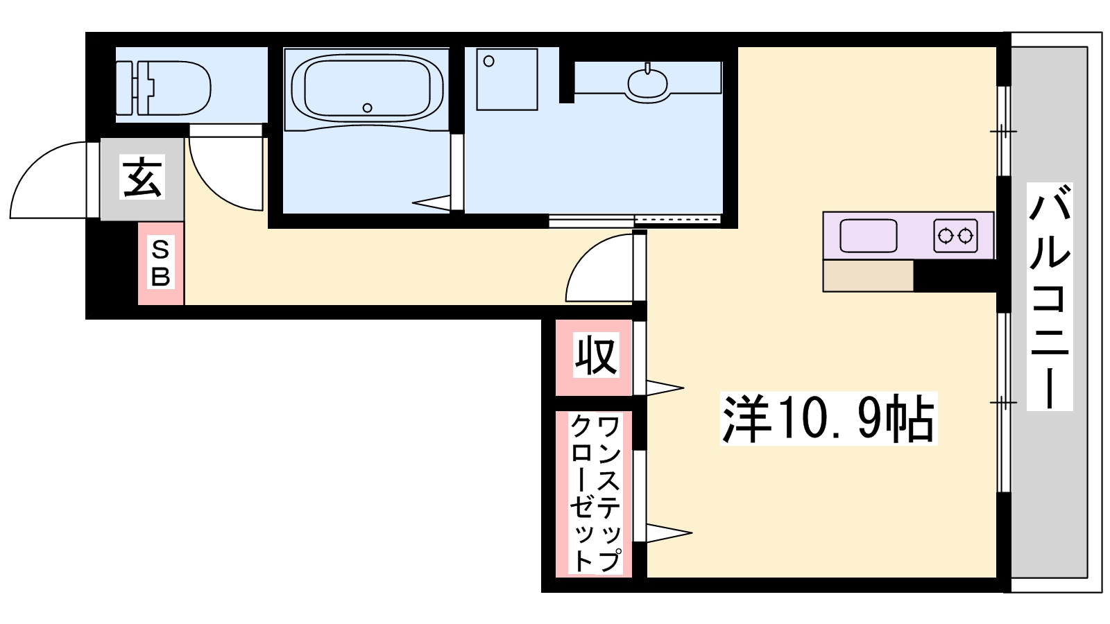 【セジュール町坪の間取り】