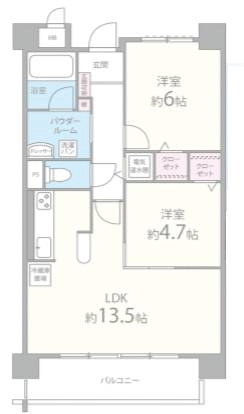 姫路市阿保のマンションの間取り