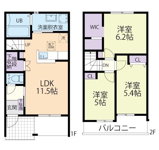 小美玉市栗又四ケのアパートの間取り