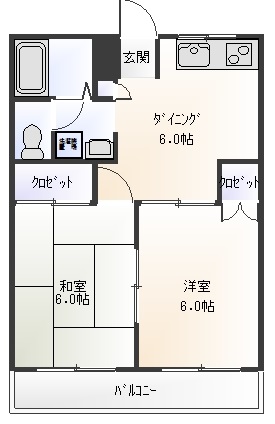 アーヴァンヒルズ1号館の間取り