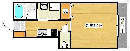 広島市西区己斐中のアパートの間取り