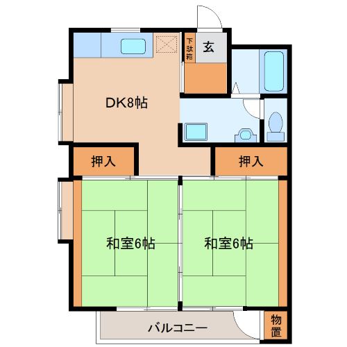 中野ハイツA棟の間取り