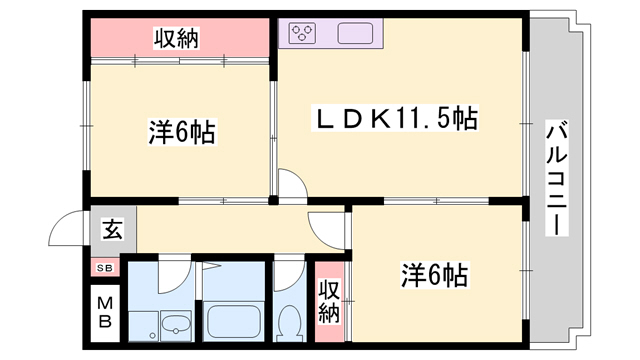 【シャトー藤の間取り】