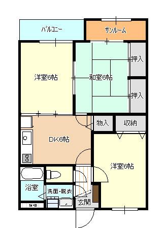 シャトレー根塚の間取り