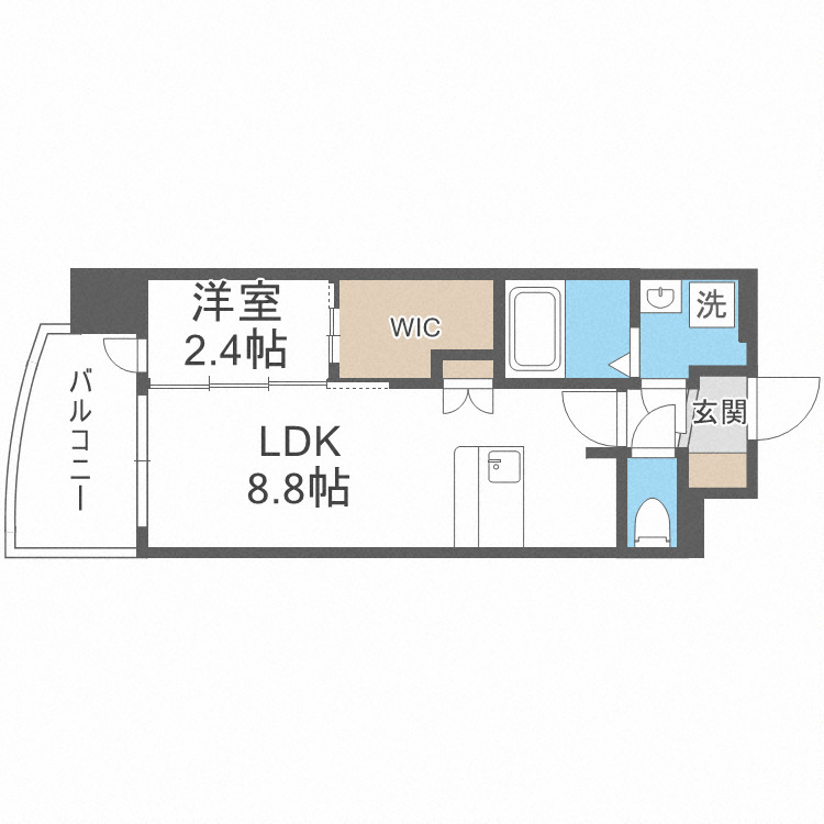 セレニテ阿波座ミラクの間取り