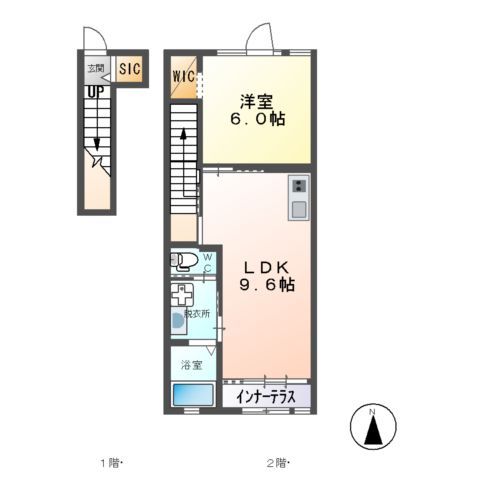 鹿嶋市大字平井のアパートの間取り