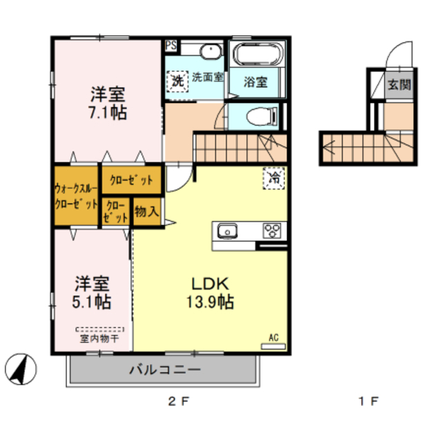 くみの木ヒルズIの間取り