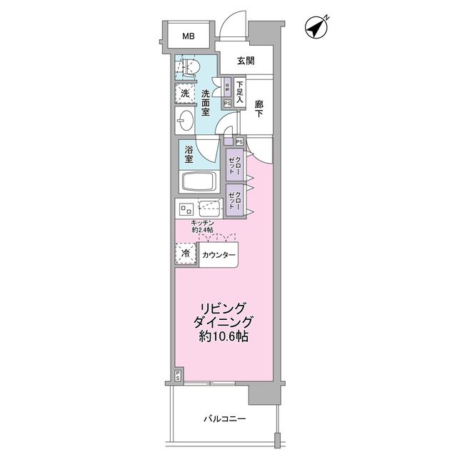 千葉市美浜区高洲のマンションの間取り