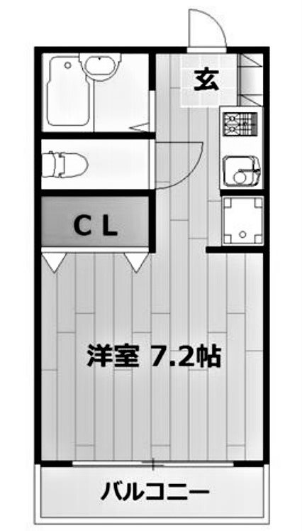 明石市田町のアパートの間取り