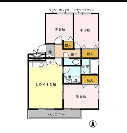 【リビングタウン下郡の間取り】