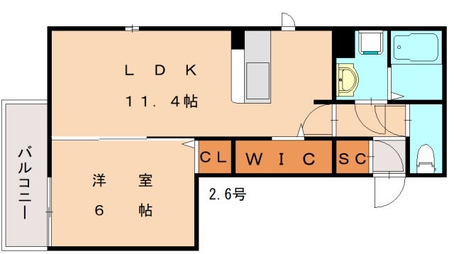 糟屋郡新宮町上府北のアパートの間取り