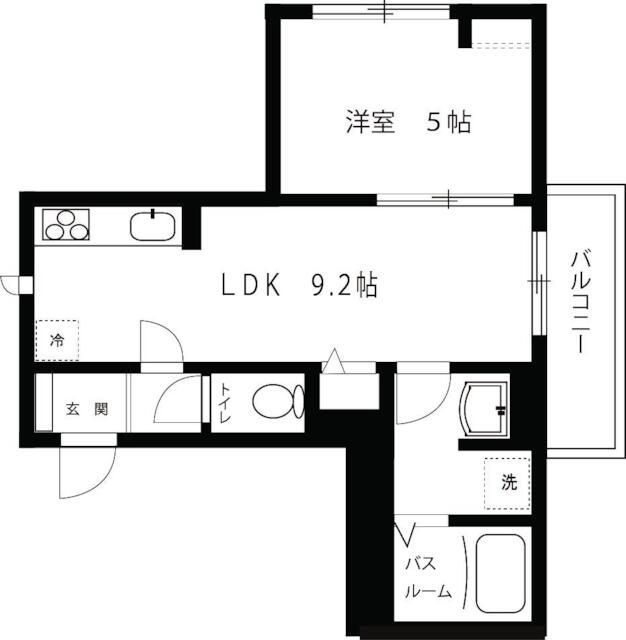 調布市深大寺元町のマンションの間取り