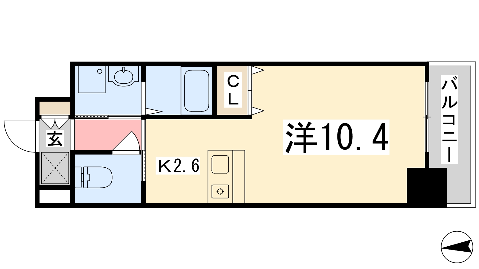 姫路市西今宿のマンションの間取り