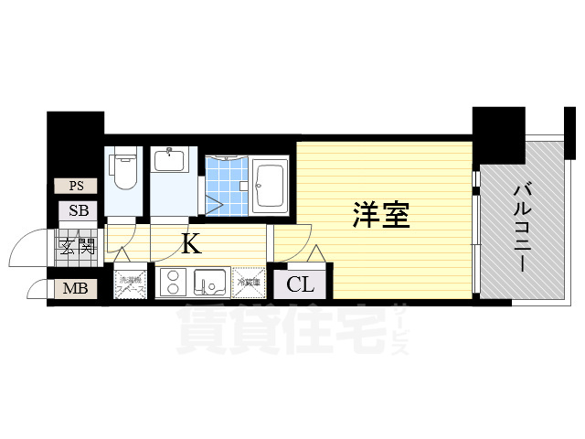 プレサンス京町堀ノースの間取り