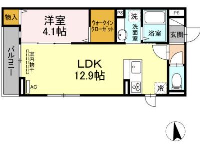 アンジュール中野の間取り