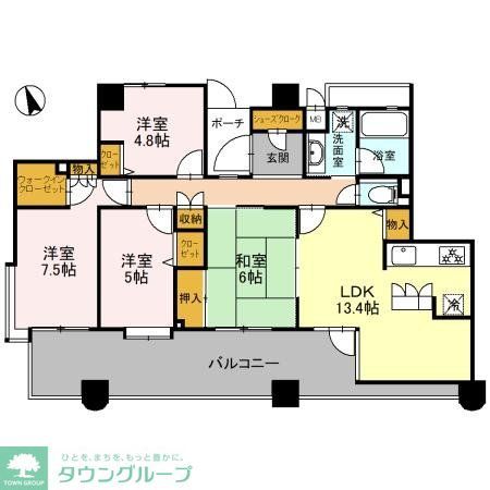 坂戸市本町のマンションの間取り