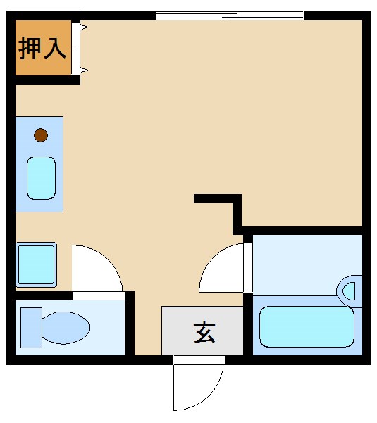 尼崎市西長洲町のアパートの間取り