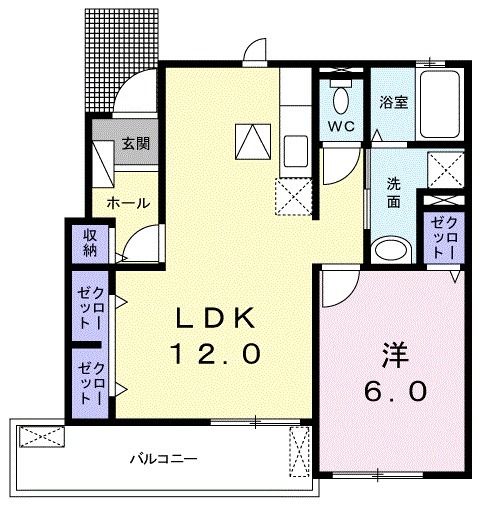 コットンフィールドＥの間取り