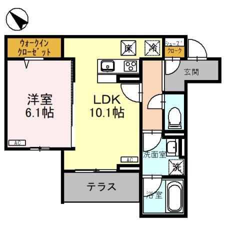 Ｄ-ＲＯＹＡＬ中央 ＷＥＳＴ 103の間取り