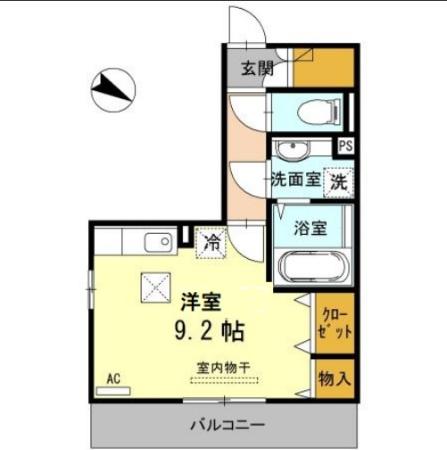 熊本市東区月出のアパートの間取り