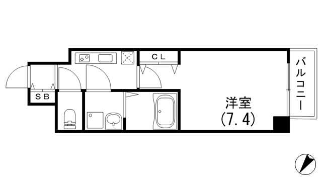 レジュールアッシュ神戸元町の間取り