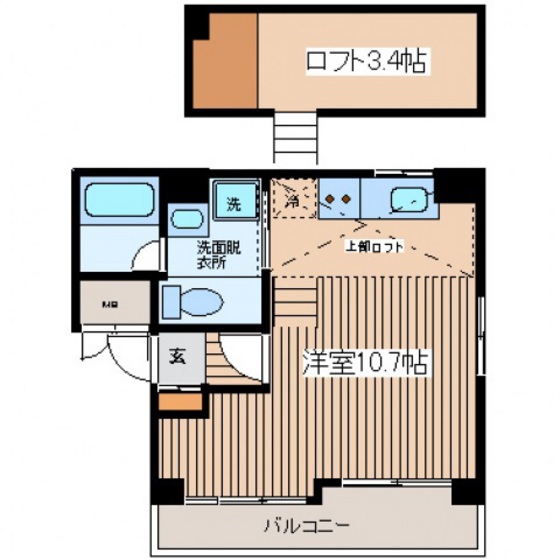 広島市南区旭のマンションの間取り