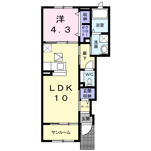 サンシャイン　パレスの間取り