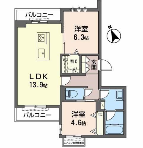 エクラシエル住吉の間取り写真