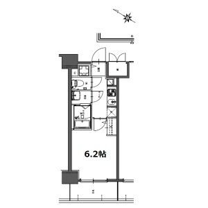 S-RESIDENCE神宮西駅前ascentの間取り