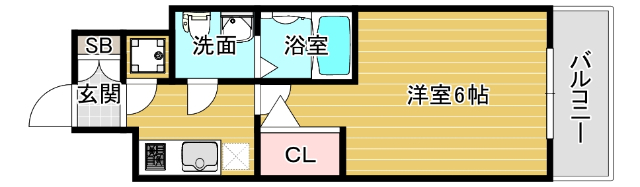 エスリード弁天町ベイコートの間取り写真
