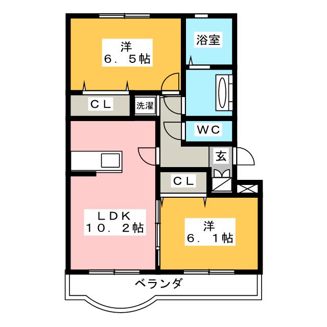 コーポ戸崎の間取り写真