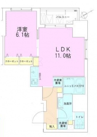 門前仲町レジデンス八番館の間取り写真
